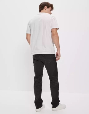 Jean American Eagle AE AirFlexAthletic Droit Noir Homme | PNX-75204262